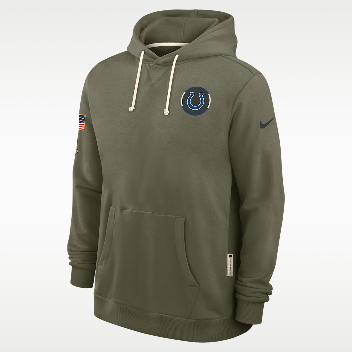 Indianapolis Colts Salute to Service Sideline Dominant Force Sudadera con gorro sin cierre Nike Dri-FIT de la NFL para hombre