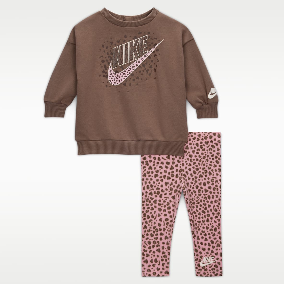 Nike Wild Warmth Set med tröja med rund hals och leggings för baby (12–24 mån)