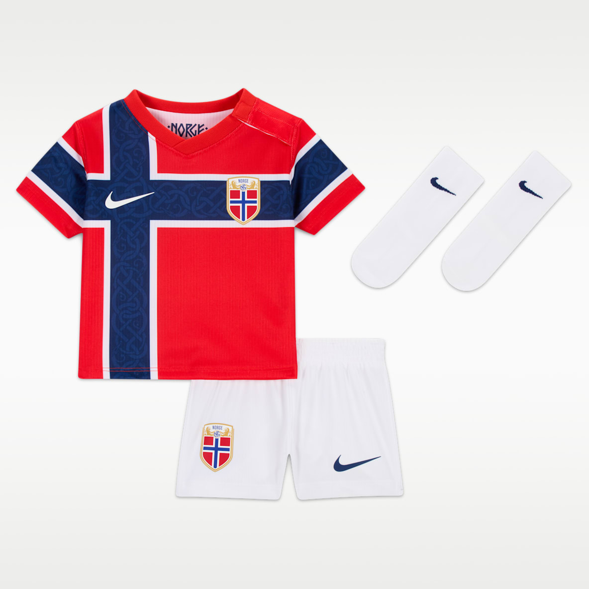 Norway 2026 Stadium Home Baby/Toddler Nike Football Replica 3-Piece Kit