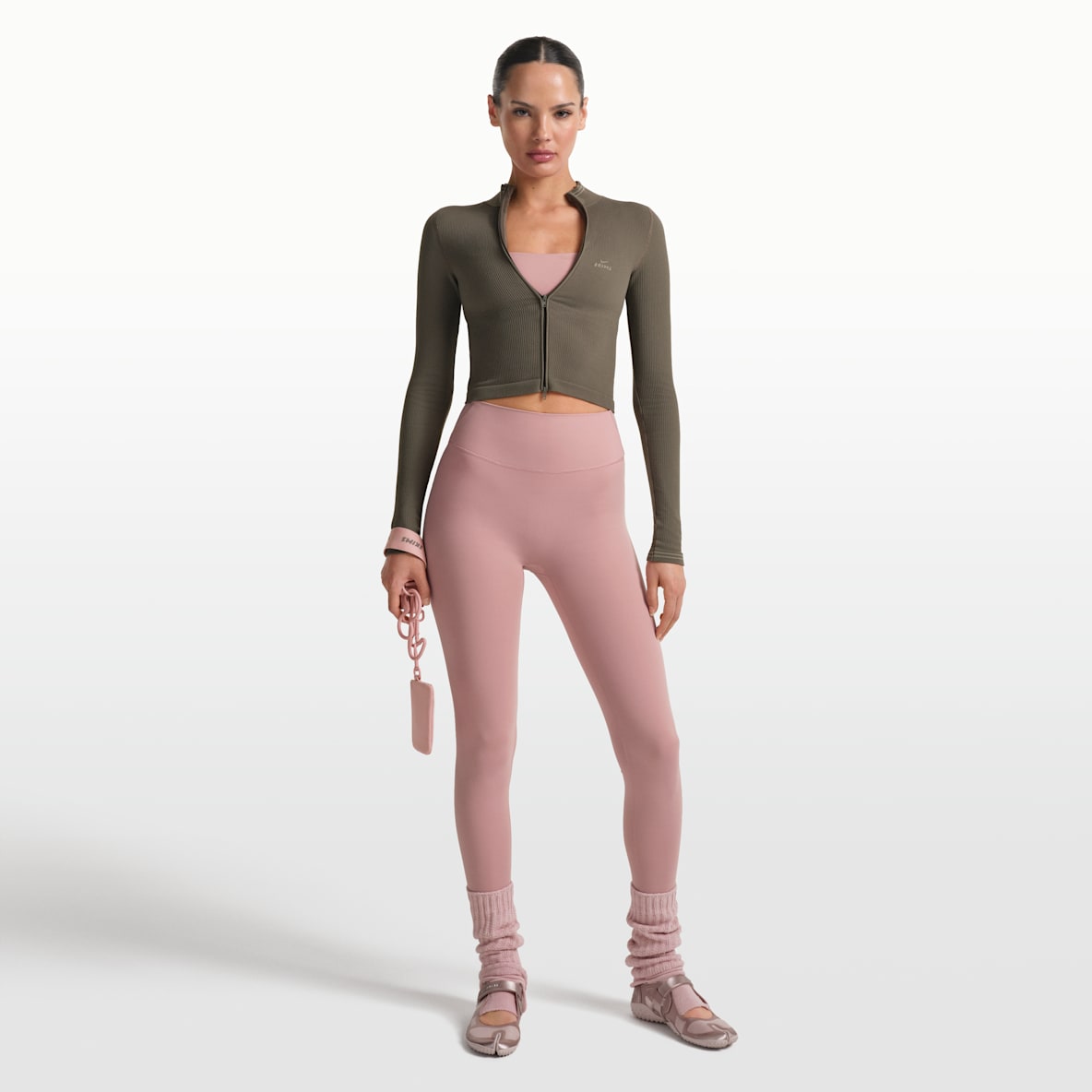 NikeSKIMS Ribbed Seamless Women's Cropped Full-Zip Jacket