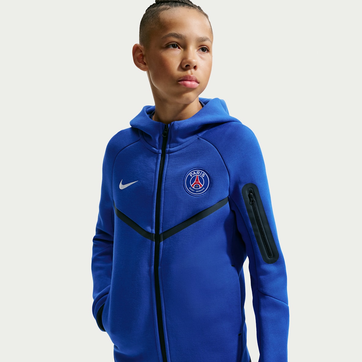 Paris Saint-Germain Tech Fleece Older Kids' (Boys') Nike Football Full-Zip Hoodie