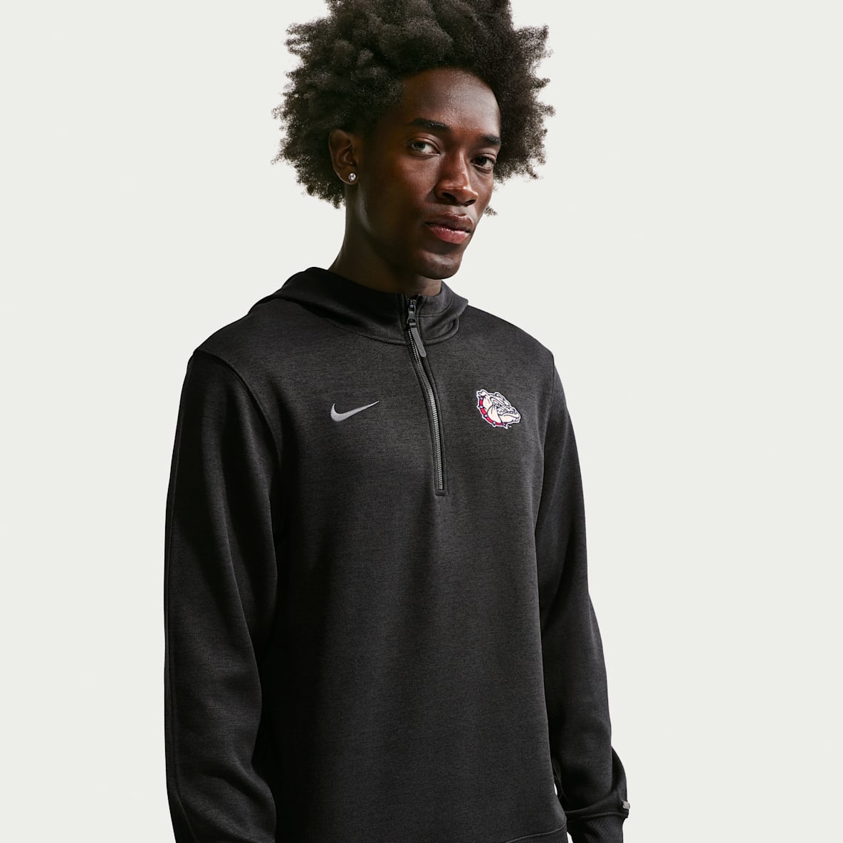 Gonzaga Bulldogs Nike NCAA Sudadera con gorro de entrenador de básquetbol para hombre