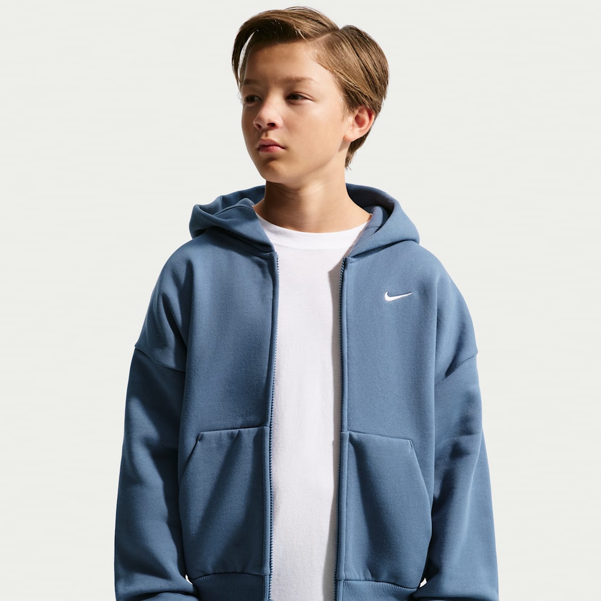 Nike Sportswear Solo Swoosh Big Kids' Fleece Full-Zip Hoodie