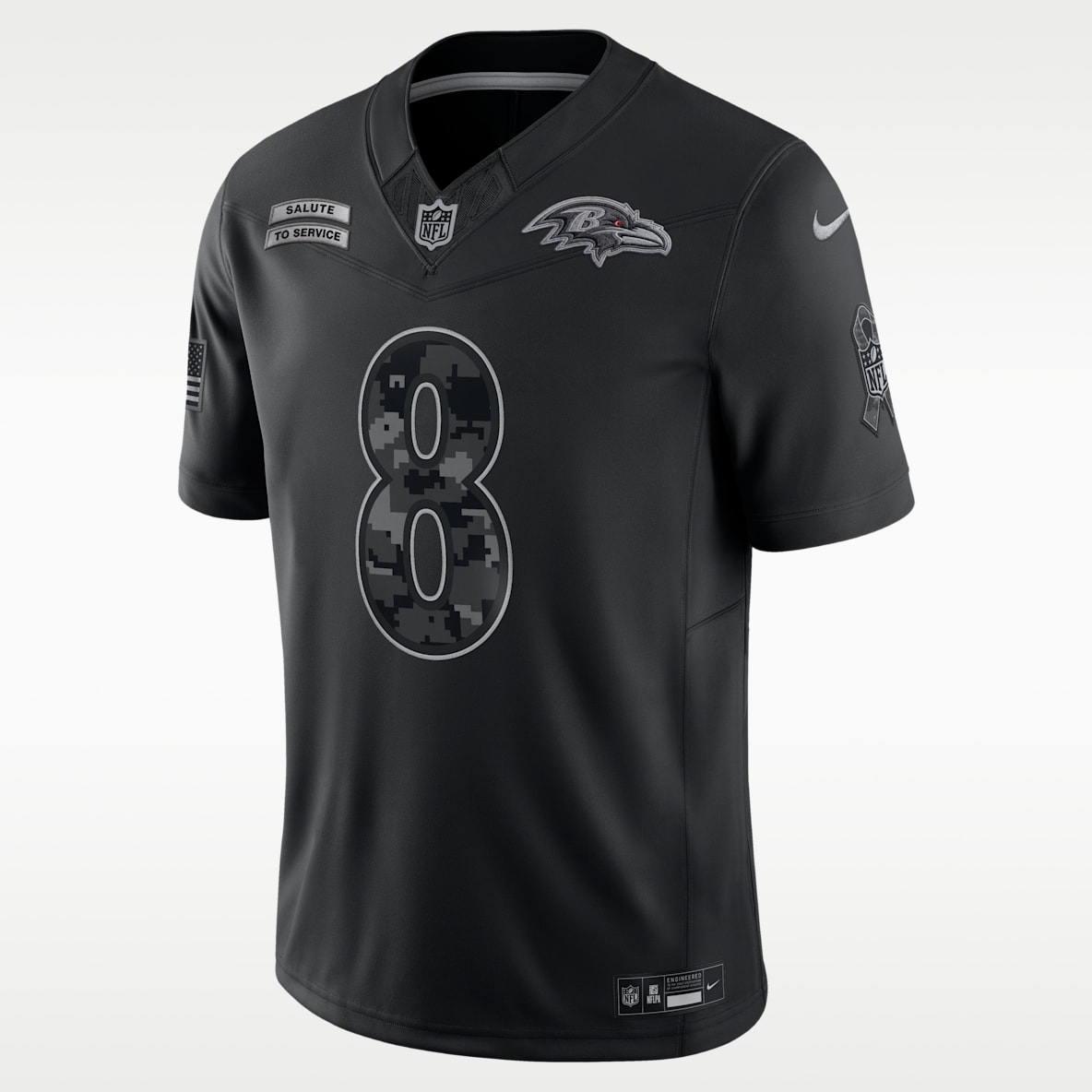 Lamar Jackson Baltimore Ravens Salute to Service Men's Nike Dri-FIT NFL Limited Jersey