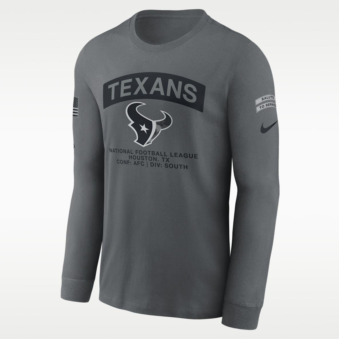 Houston Texans Salute to Service Men's Nike NFL Long-Sleeve T-Shirt