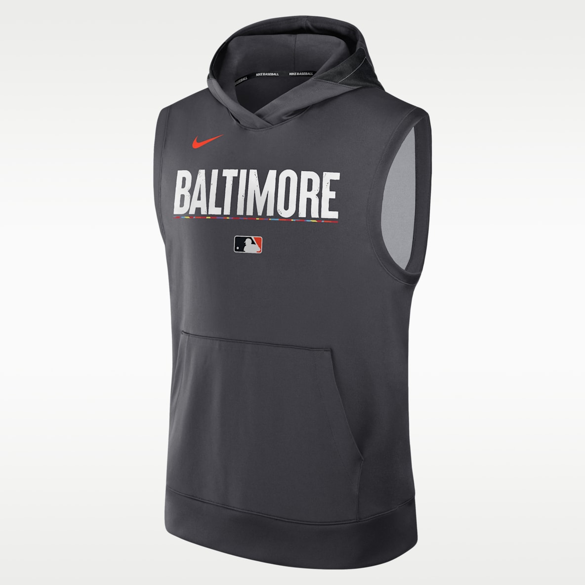 Baltimore Orioles Authentic Collection City Connect Sudadera con gorro sin cierre ni mangas Nike Dri-FIT de la MLB para hombre