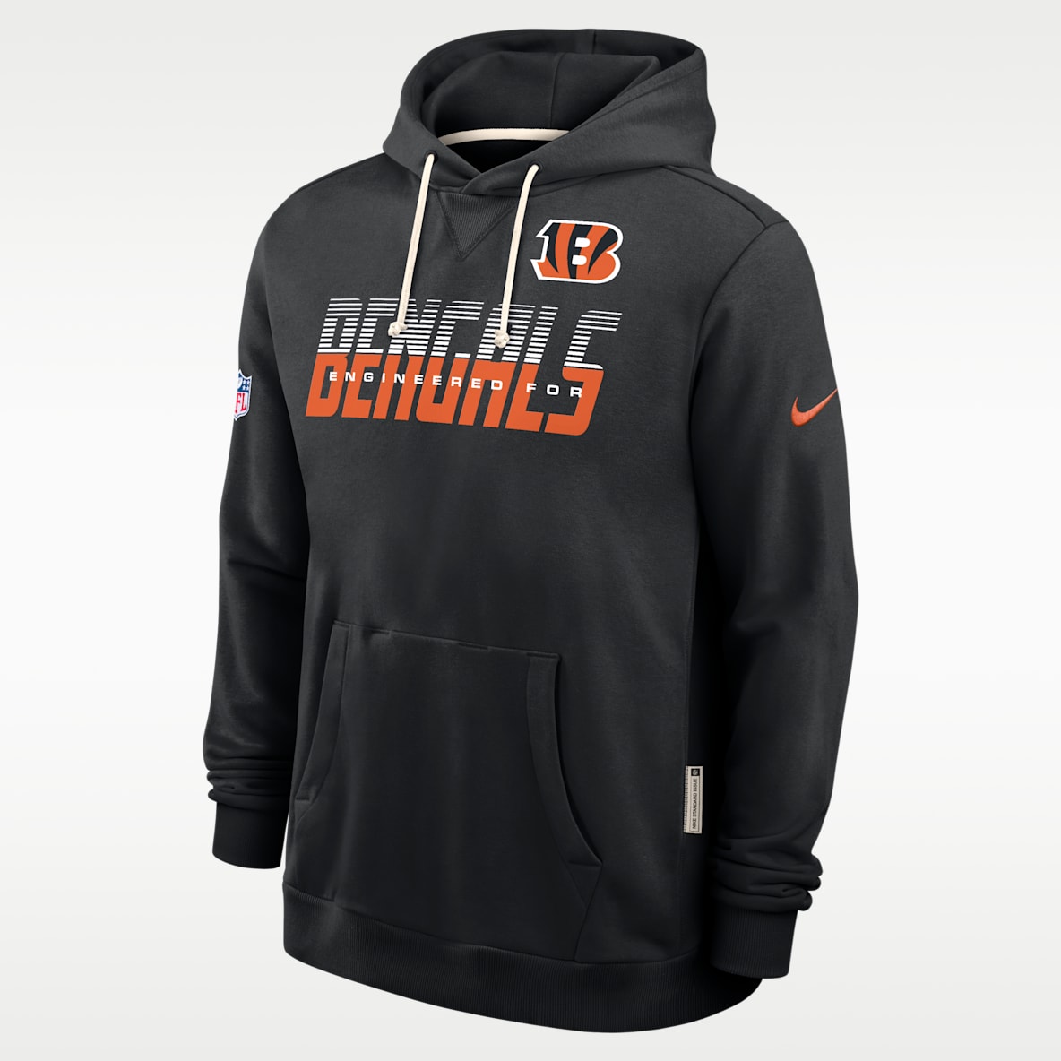 Cincinnati Bengals Sideline Standard Issue Sudadera con gorro sin cierre Nike Dri-FIT de la NFL para hombre