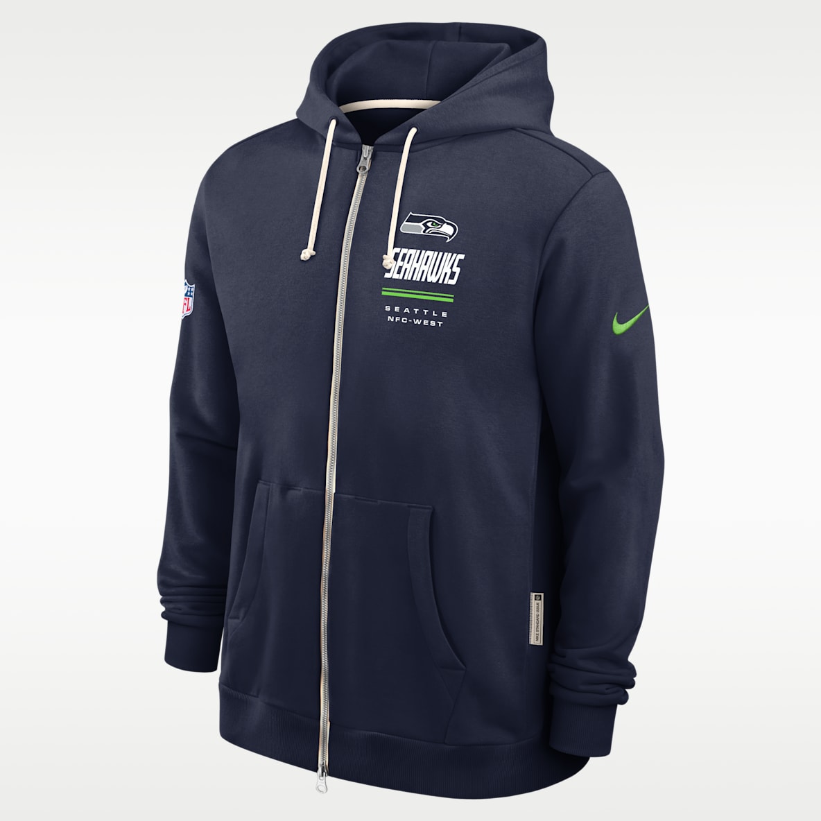 Seattle Seahawks Sideline Standard Issue Men's Nike Dri-FIT NFL Full-Zip Hoodie