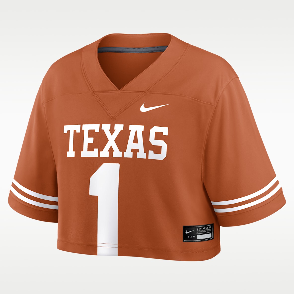 Texas Jersey universitario Nike Dri-FIT Game cropped para mujer
