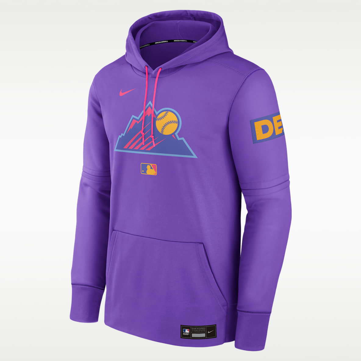 Colorado Rockies Authentic Collection City Connect Sudadera con gorro sin cierre Nike Therma de la MLB para hombre