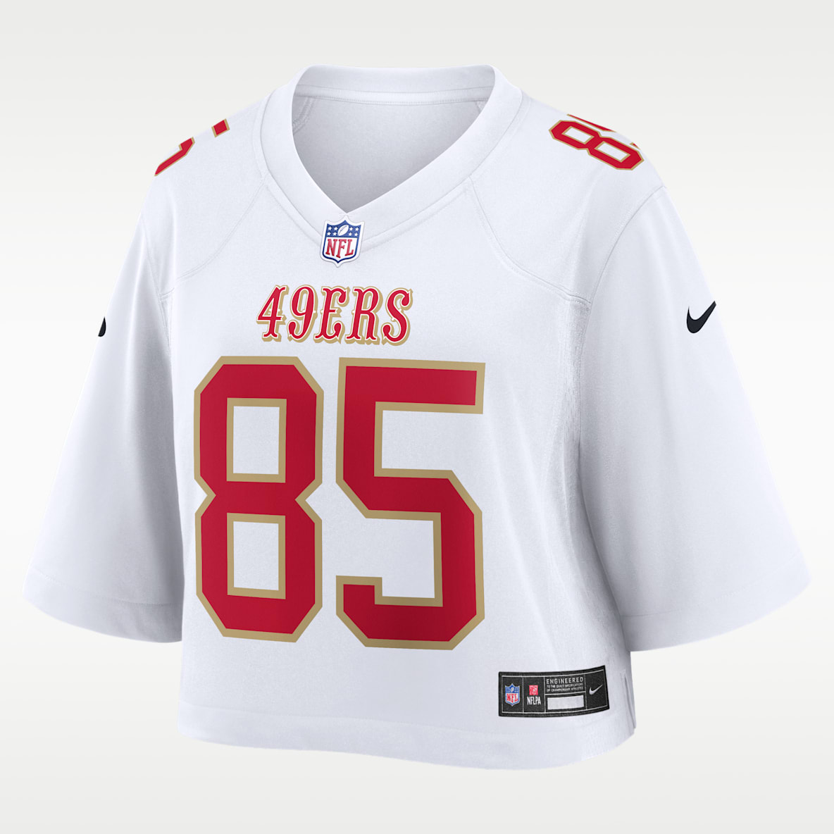 George Kittle San Francisco 49ers Women's Nike NFL Cropped Tundra Game Jersey