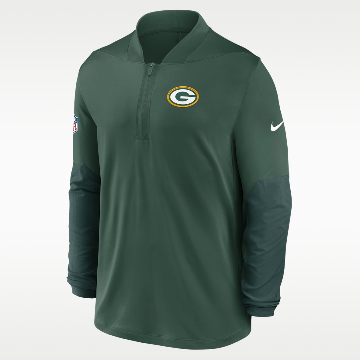 Green Bay Packers Feel The Pressure Men's Nike Dri-FIT NFL 1/2-Zip Top