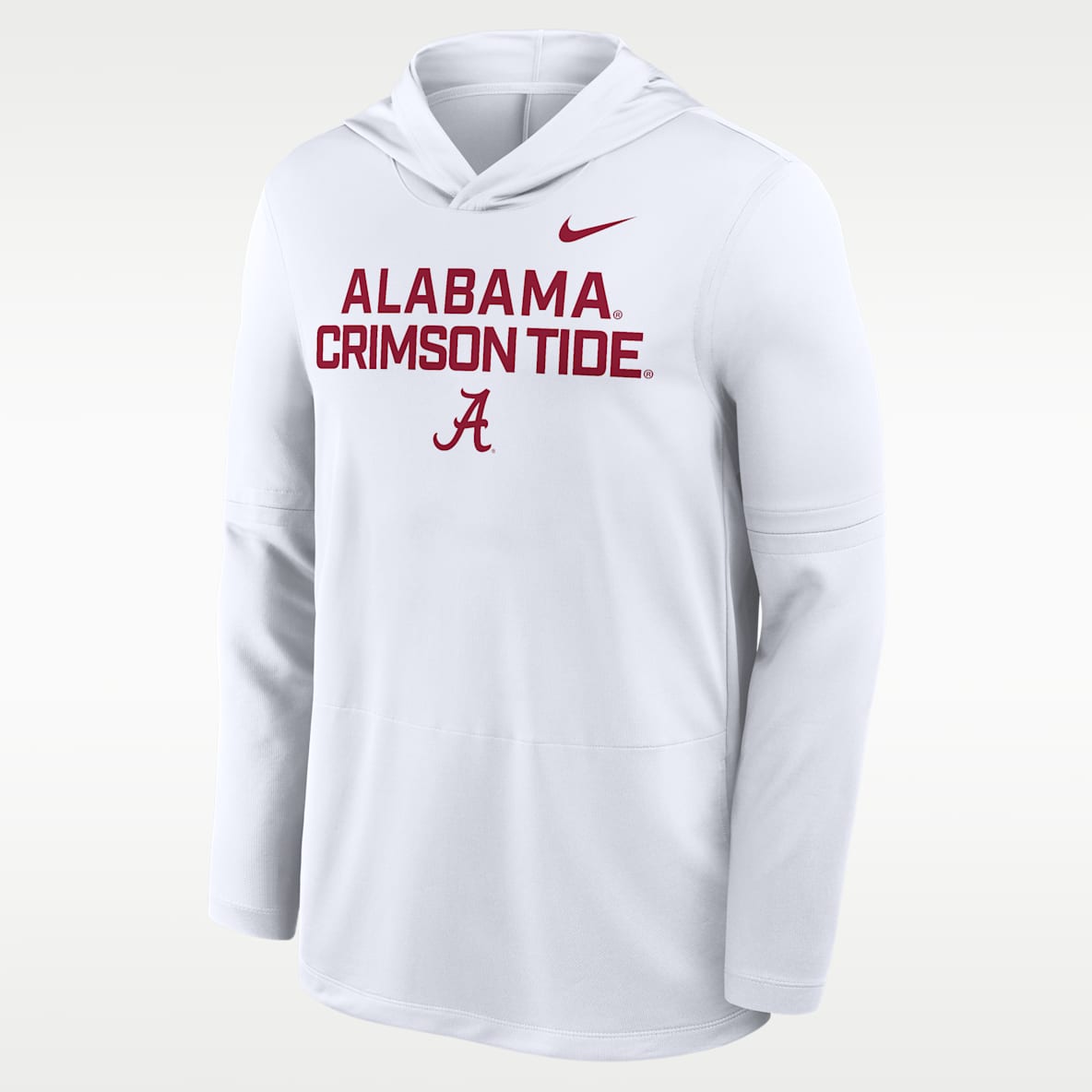 Alabama Sideline Playera de manga larga universitaria Nike Dri-FIT con gorro para hombre
