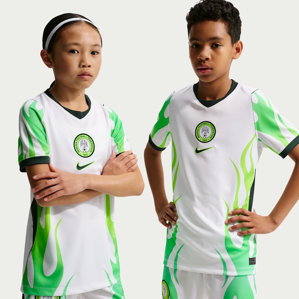 Nigeria visitante 2026 Stadium Jersey de fútbol Nike Dri-FIT Replica para niños talla grande