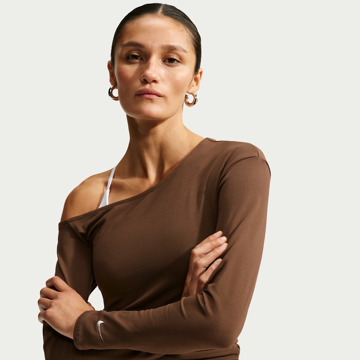 Nike Sportswear Women's Tight Off-Shoulder Long-Sleeve Top