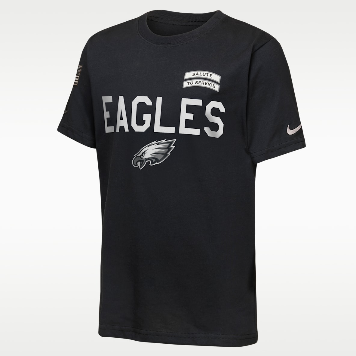 Philadelphia Eagles Salute to Service Sideline Playera Nike Dri-FIT de la NFL para niños talla grande