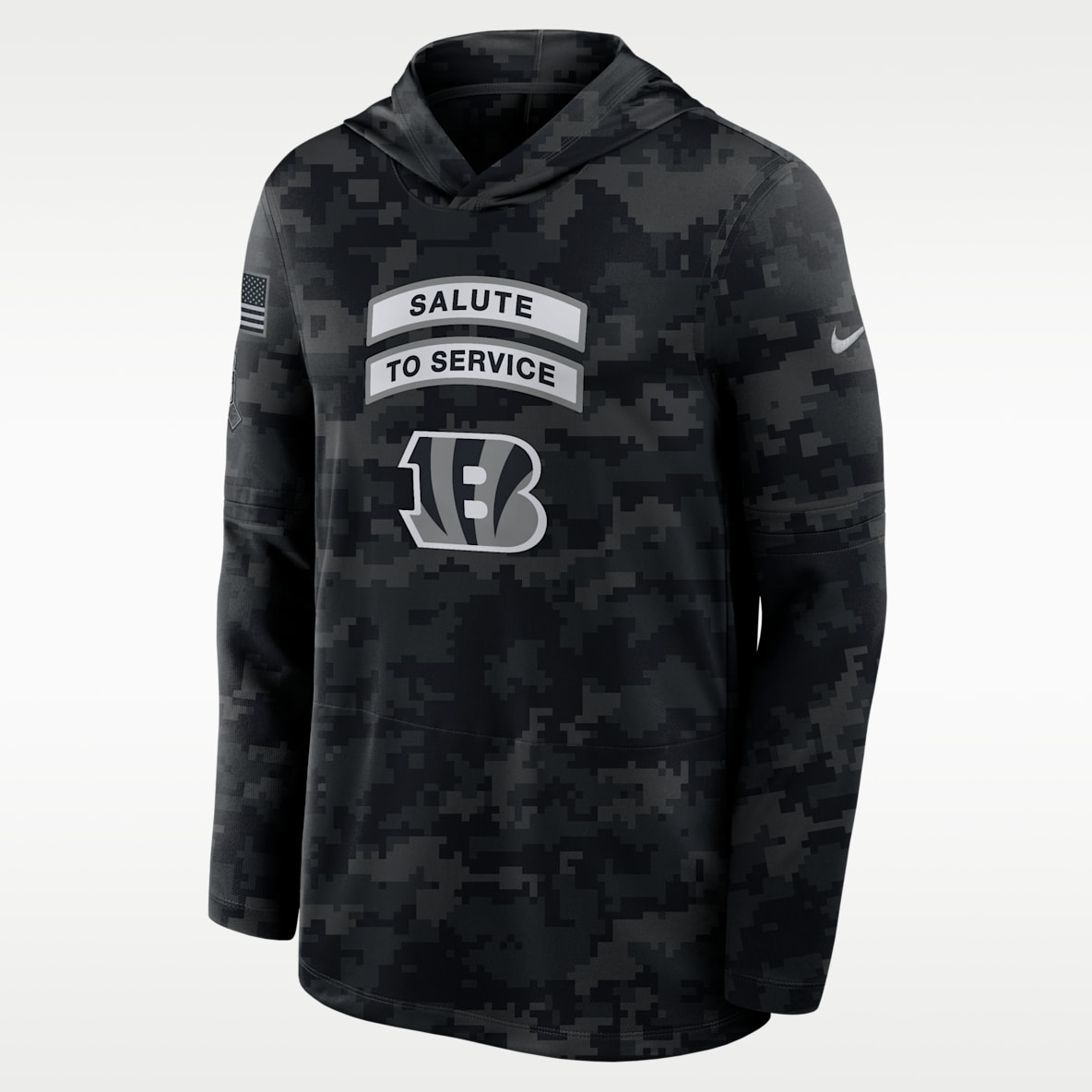 Cincinnati Bengals Salute to Service Sideline Men's Nike Dri-FIT NFL Long-Sleeve Hooded Top