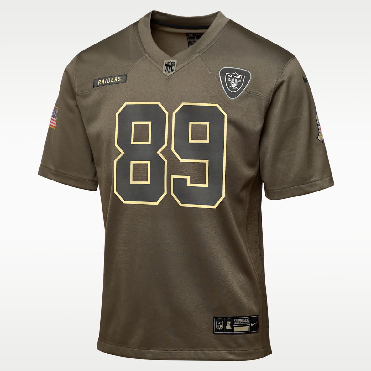 Brock Bowers Las Vegas Raiders Salute to Service Big Kids’ Nike NFL Game Jersey