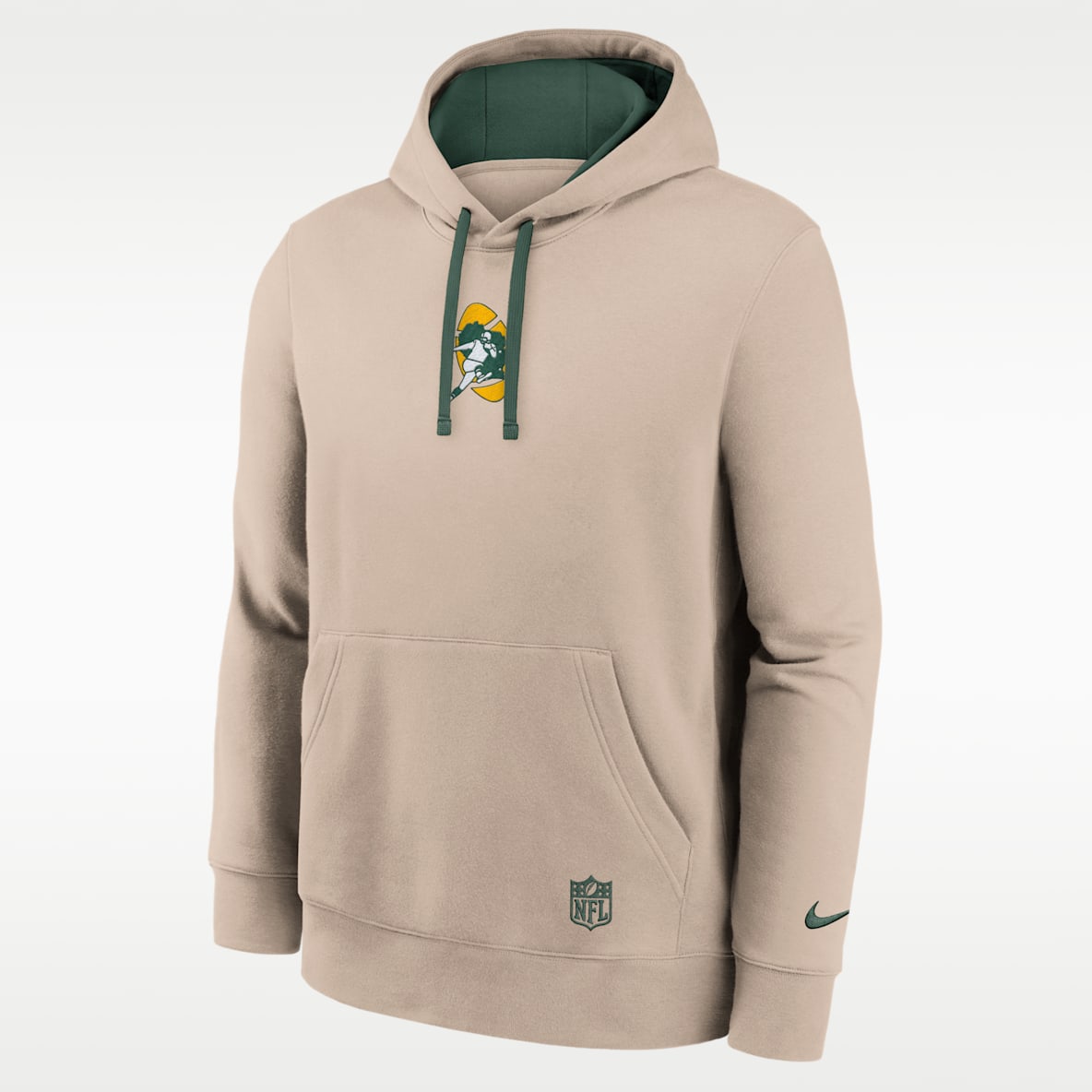Green Bay Packers Rewind Club Sudadera con gorro sin cierre Nike de la NFL para hombre