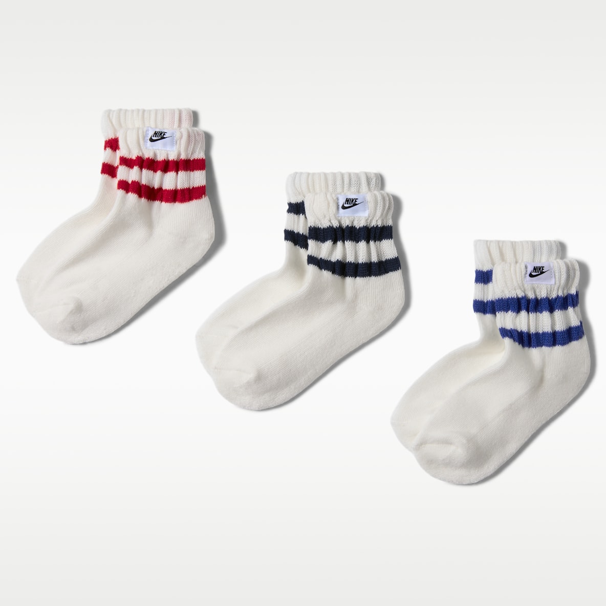 Nike Calcetines Varsity fruncidos para niños (3 pares)