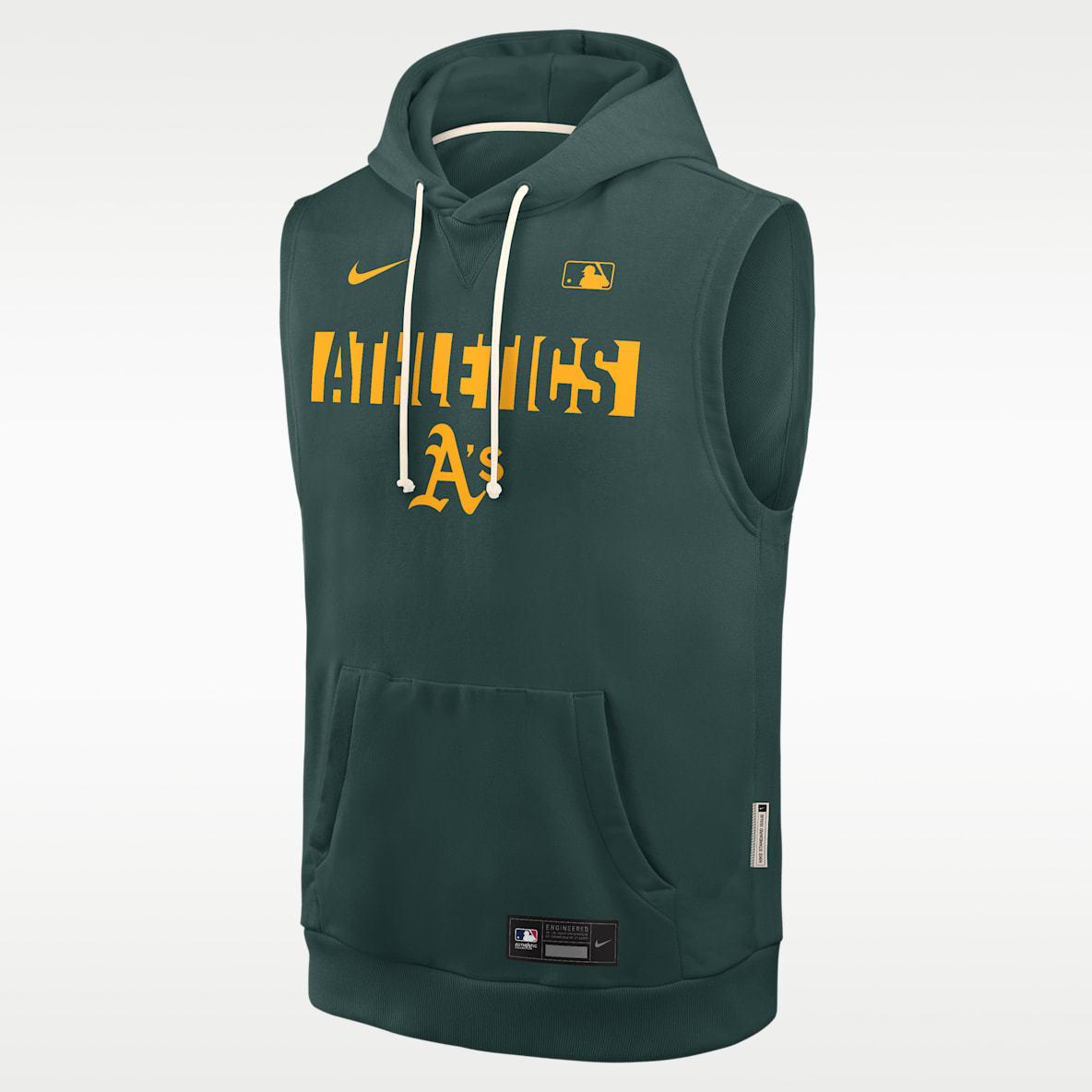 Athletics Authentic Collection Standard Issue Men's Nike Dri-FIT MLB Sleeveless Pullover Hoodie