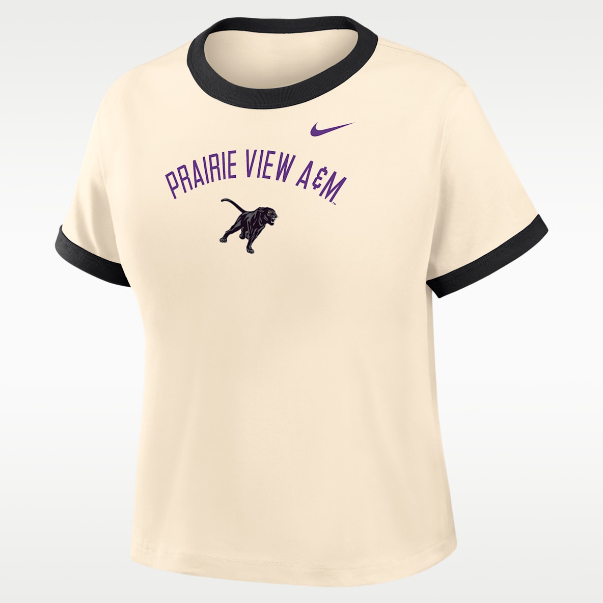 Nike College (Prairie View A&M University) Women's Cropped Ringer T-Shirt