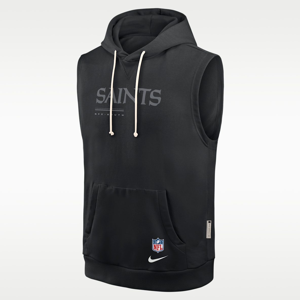 New Orleans Saints Sideline Men's Nike Dri-FIT NFL Sleeveless Pullover Hoodie