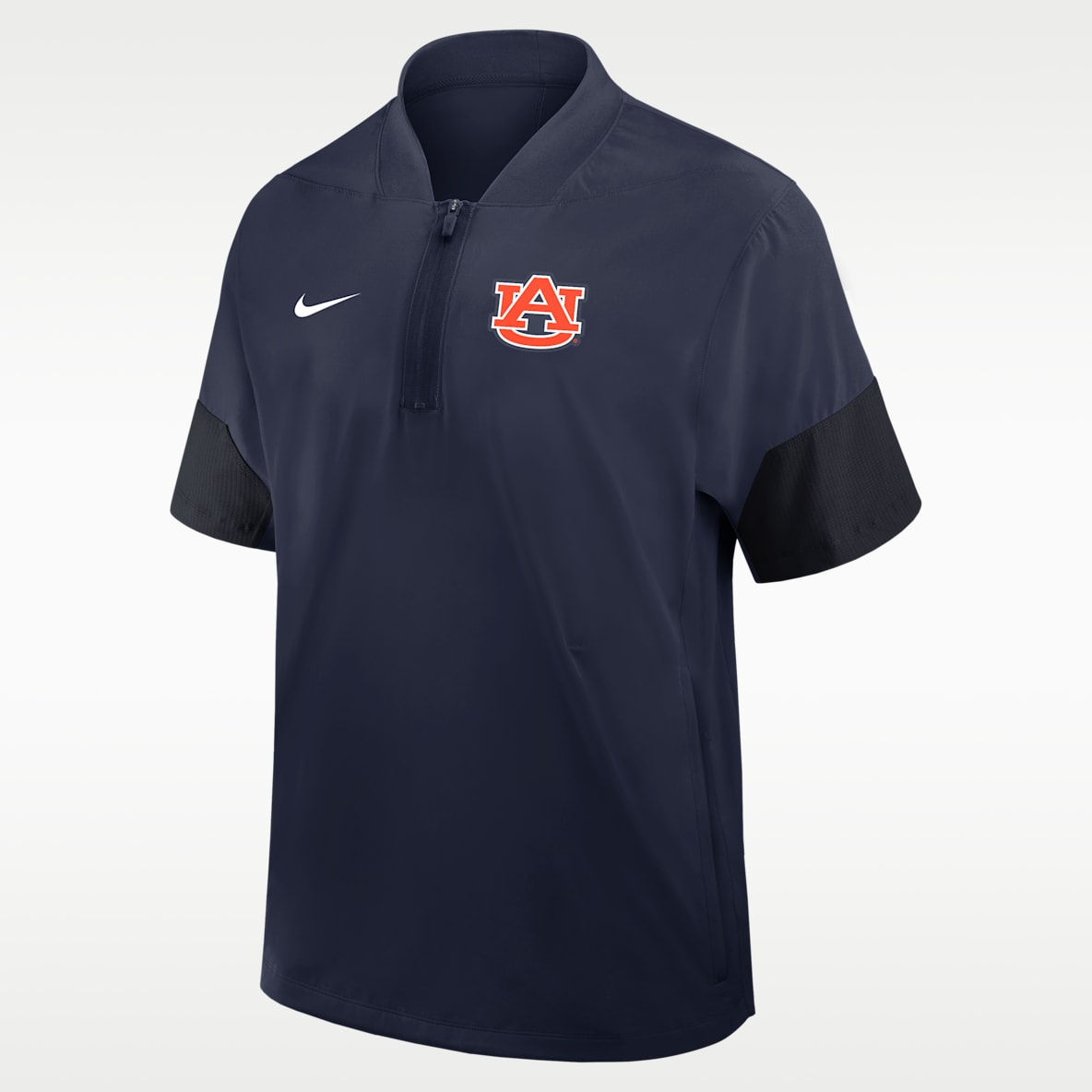 Auburn Sideline Coach Men's Nike College 1/2-Zip Short-Sleeve Hooded Jacket