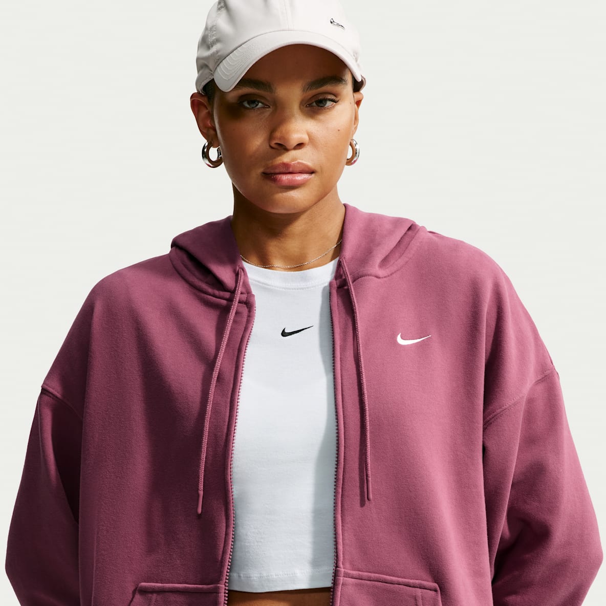Nike Studio Fleece Lightweight Women's Oversized Full-Zip Hoodie