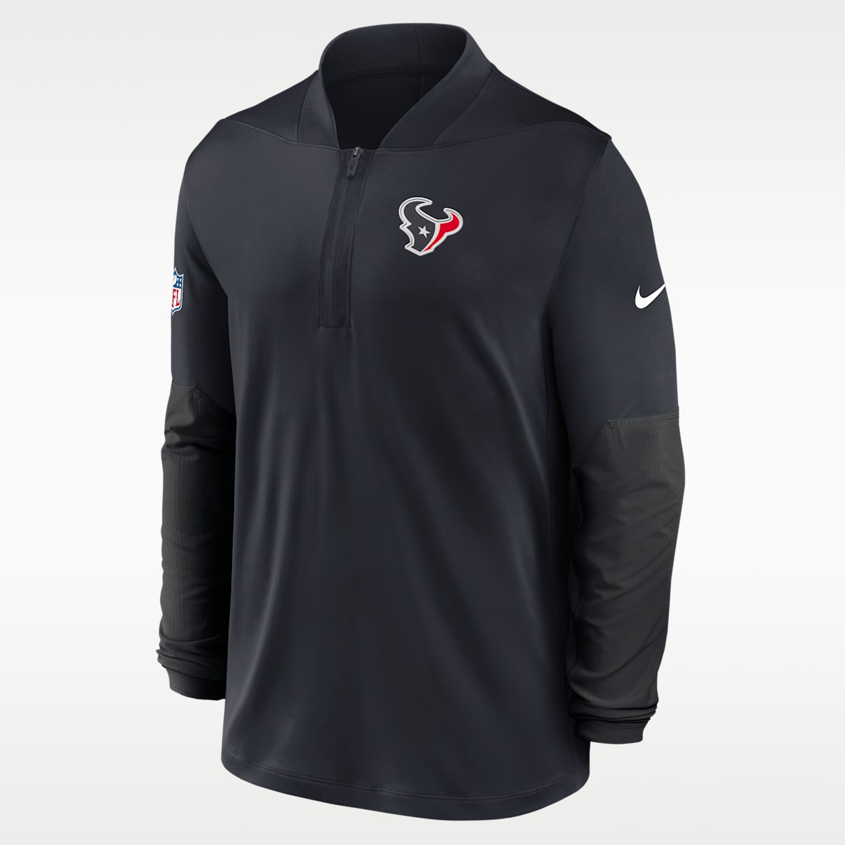 Houston Texans Feel The Pressure Playera Nike Dri-FIT de la NFL de medio cierre para hombre