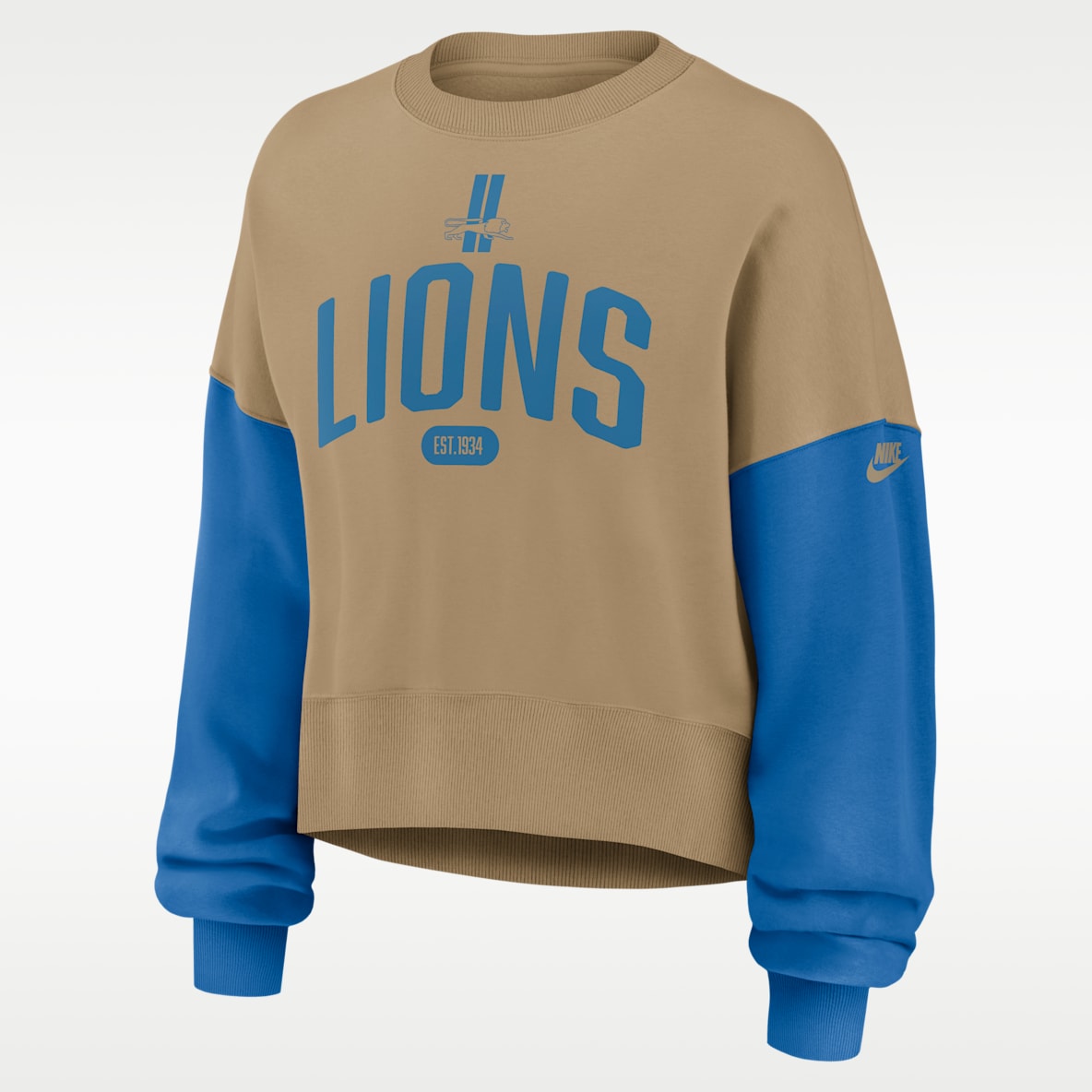 Detroit Lions Rewind Women's Nike NFL Pullover Crew