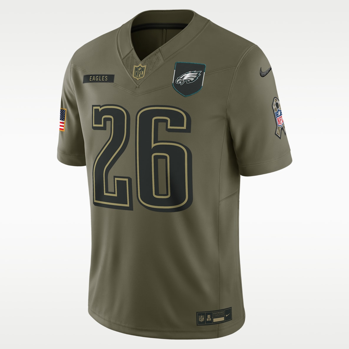 Saquon Barkley Philadelphia Eagles Salute to Service Men's Nike Dri-FIT NFL Limited Jersey