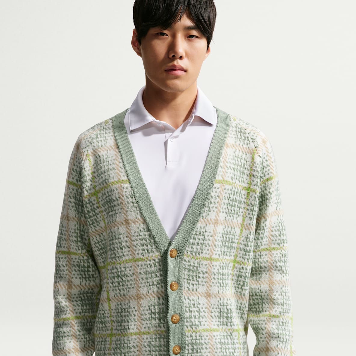 나이키 타탄 남성 루즈 핏 골프 가디건