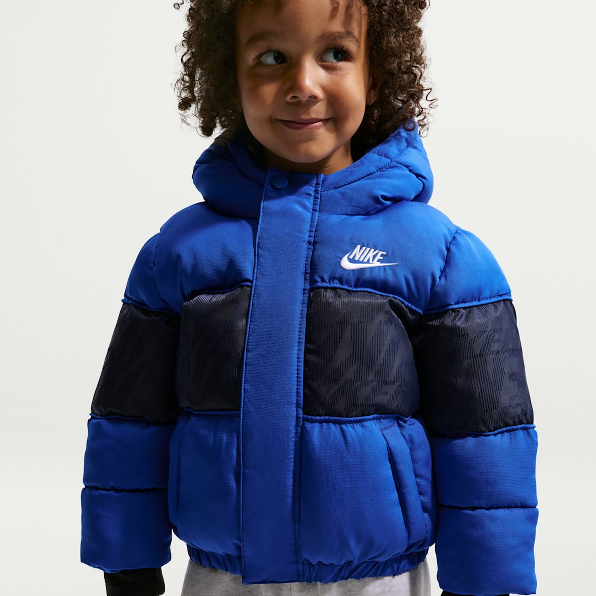 Nike Toddler Jacquard Logo Mixed Media Puffer Jacket