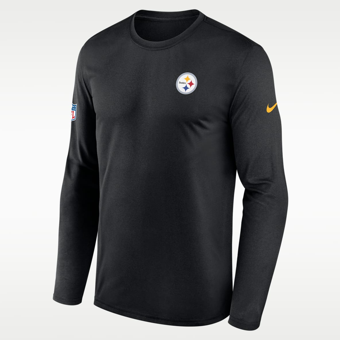 Pittsburgh Steelers Legend Small Logo Playera de manga larga Nike Dri-FIT de la NFL para hombre