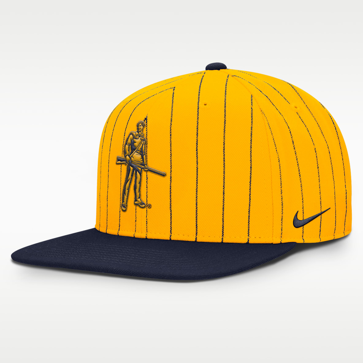West Virginia Primetime Pin Stripe 2-Tone Men's Nike Dri-FIT College Adjustable Hat