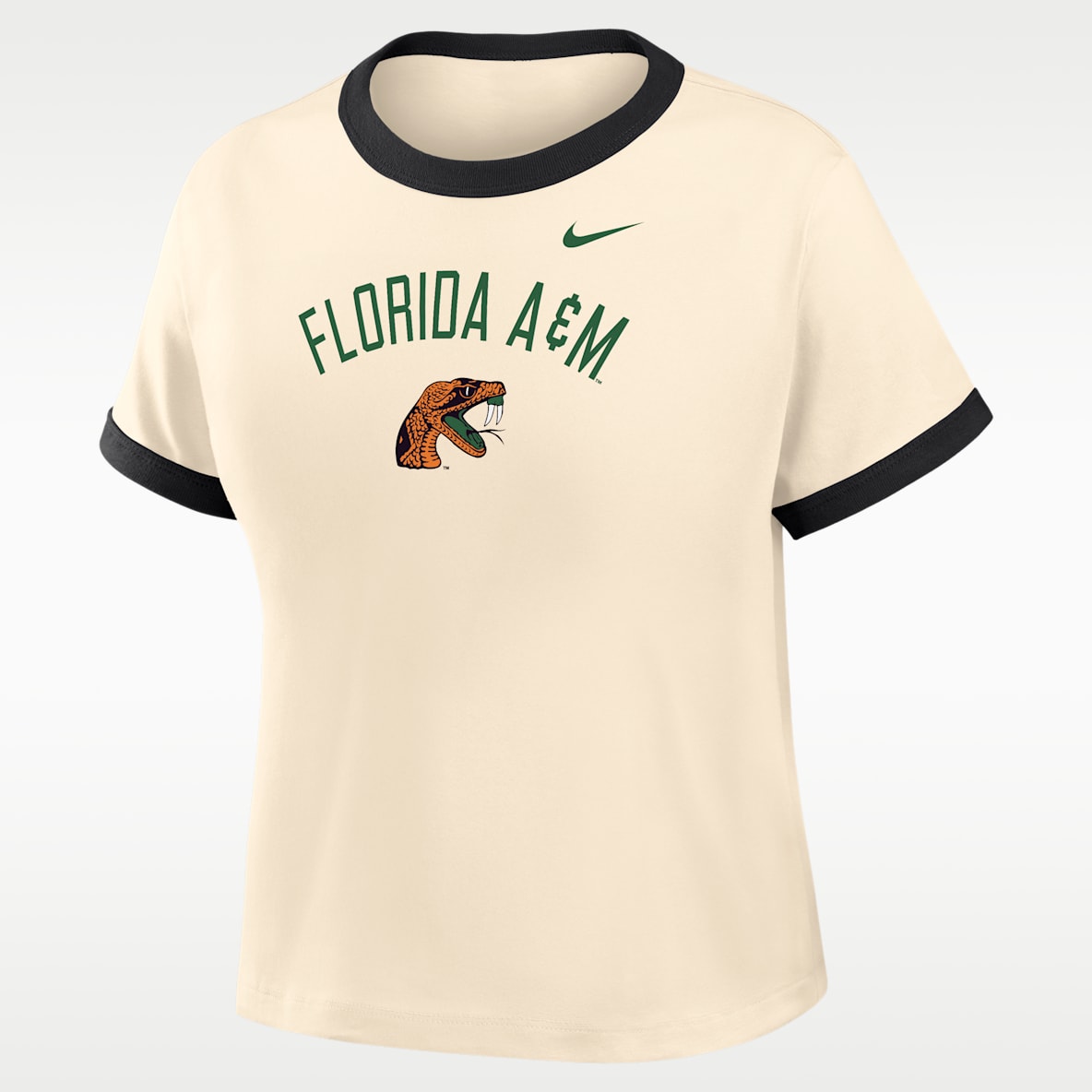 Nike College (Florida A&M University) Women's Cropped Ringer T-Shirt