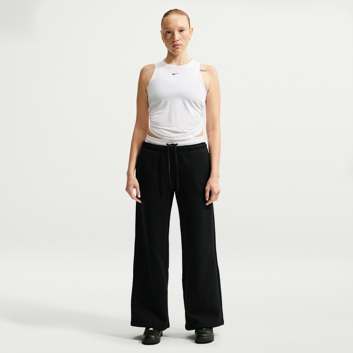 Nike Studio Fleece Medium Weight Women's Mid-Rise Wide-Leg Trousers