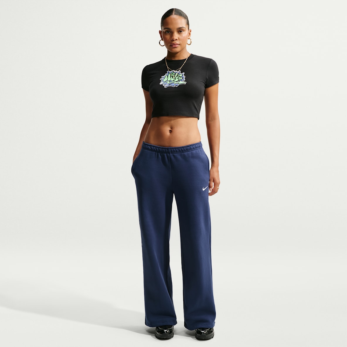 Nike Studio Fleece Medium Weight Women's Mid-Rise Wide-Leg Pants