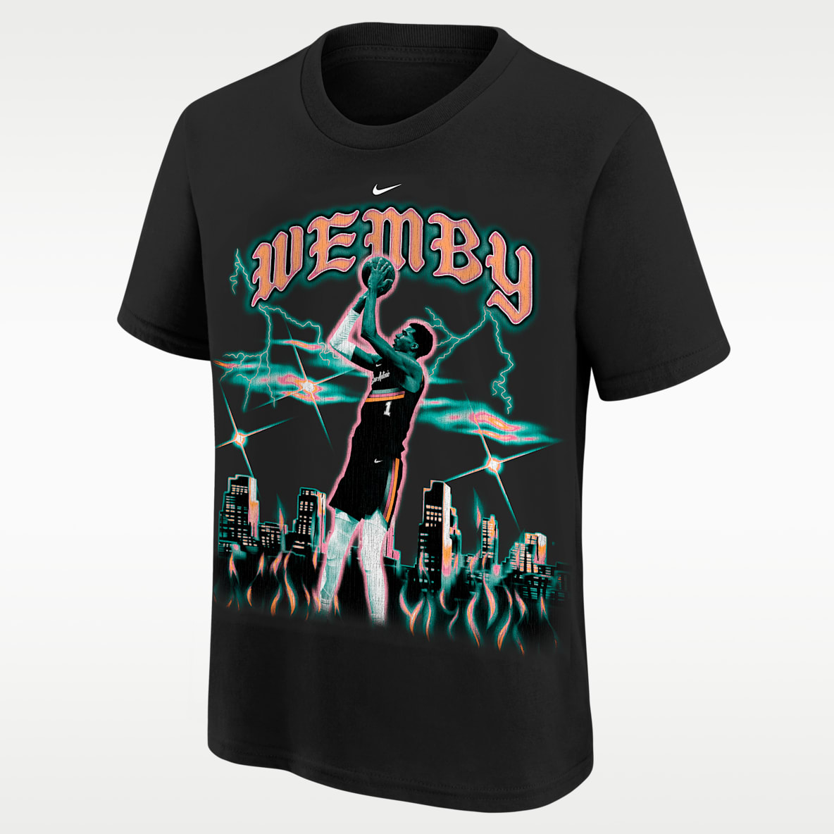 Victor Wembanyama San Antonio Spurs City Edition Big Kids' Nike NBA T-Shirt