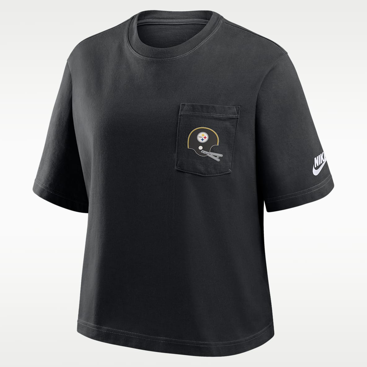 Pittsburgh Steelers Rewind Pocket Boxy Women's Nike NFL T-Shirt