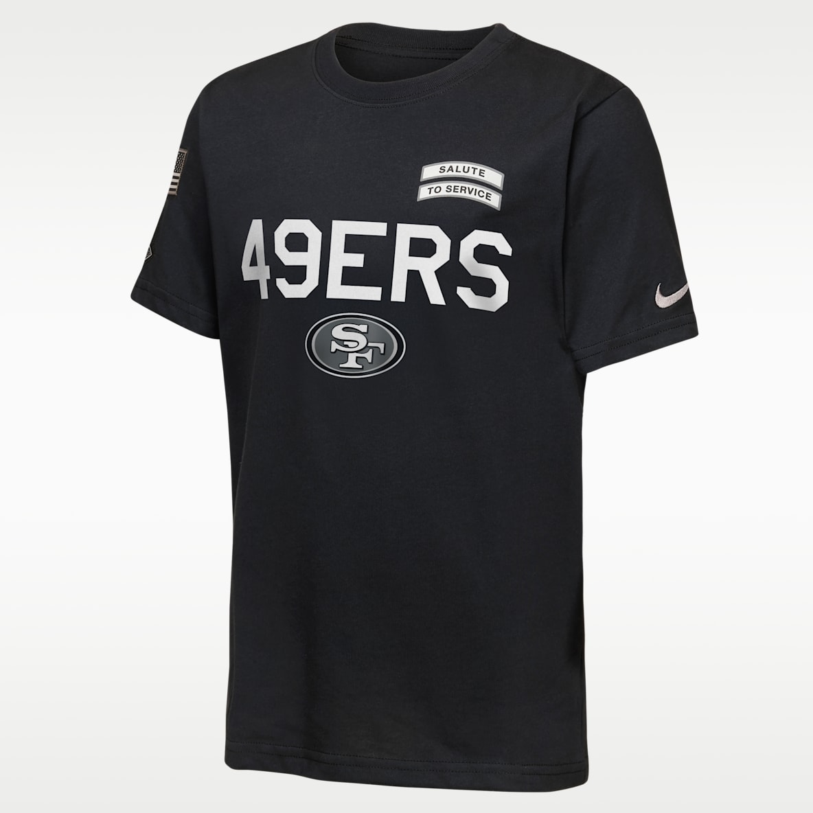 San Francisco 49ers Salute to Service Sideline Big Kids' Nike Dri-FIT NFL T-Shirt