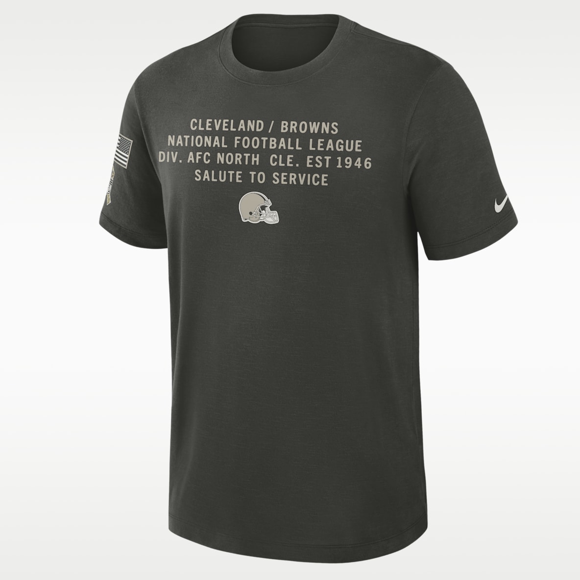 Cleveland Browns Salute to Service Slub Playera Nike Dri-FIT de la NFL para hombre