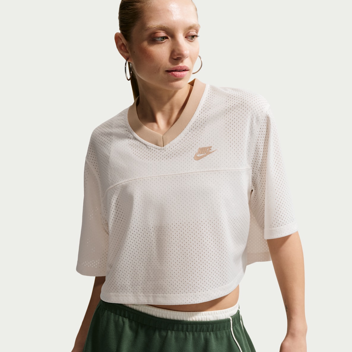 Nike Sportswear Women's Oversized Heritage Cropped Mesh Jersey