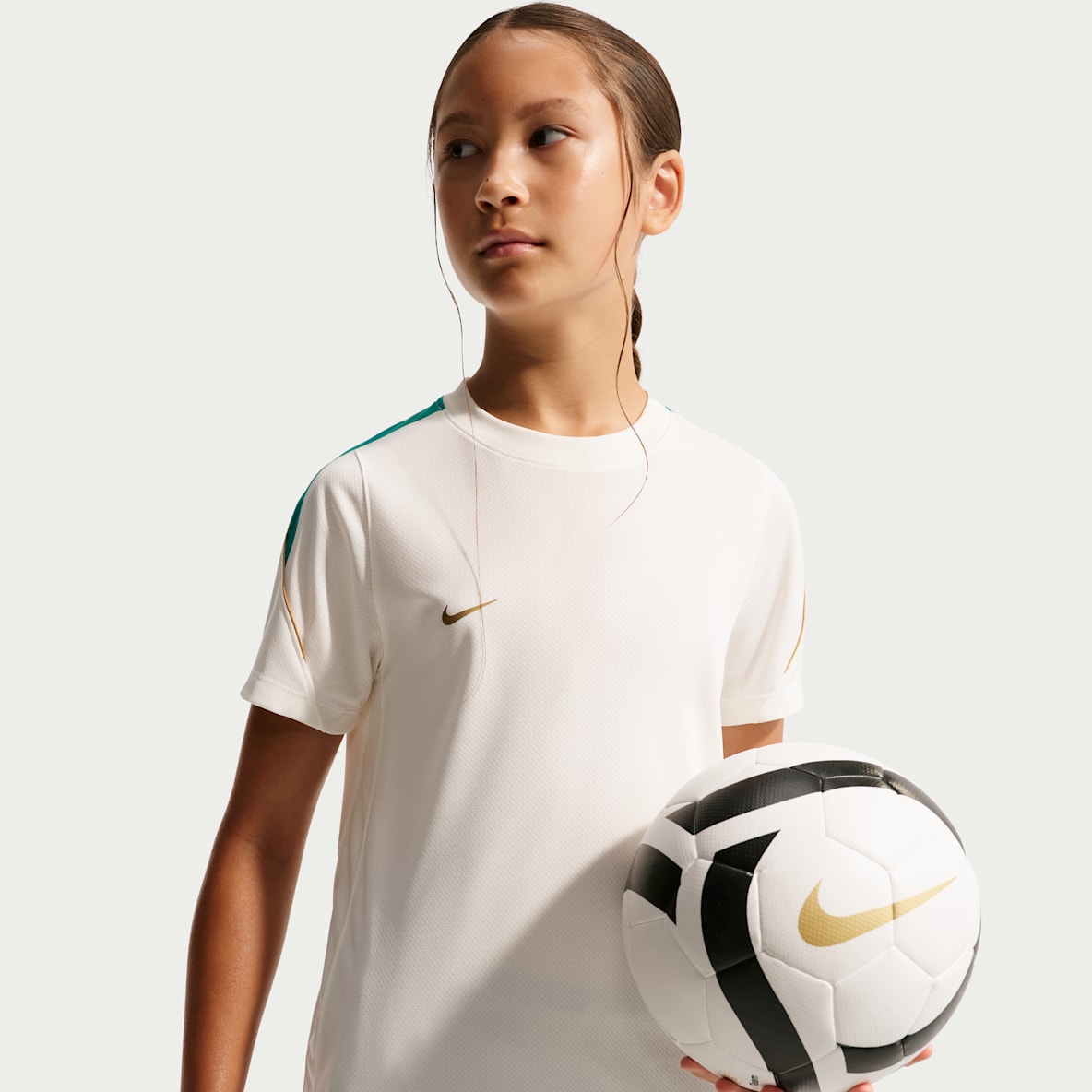 Nike Strike Kortærmet Dri-FIT-fodboldtrøje til større børn