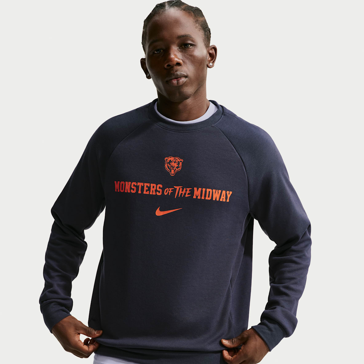 Chicago Bears Rivalries Collection Primary Men's Nike Dri-FIT NFL Pullover Crew