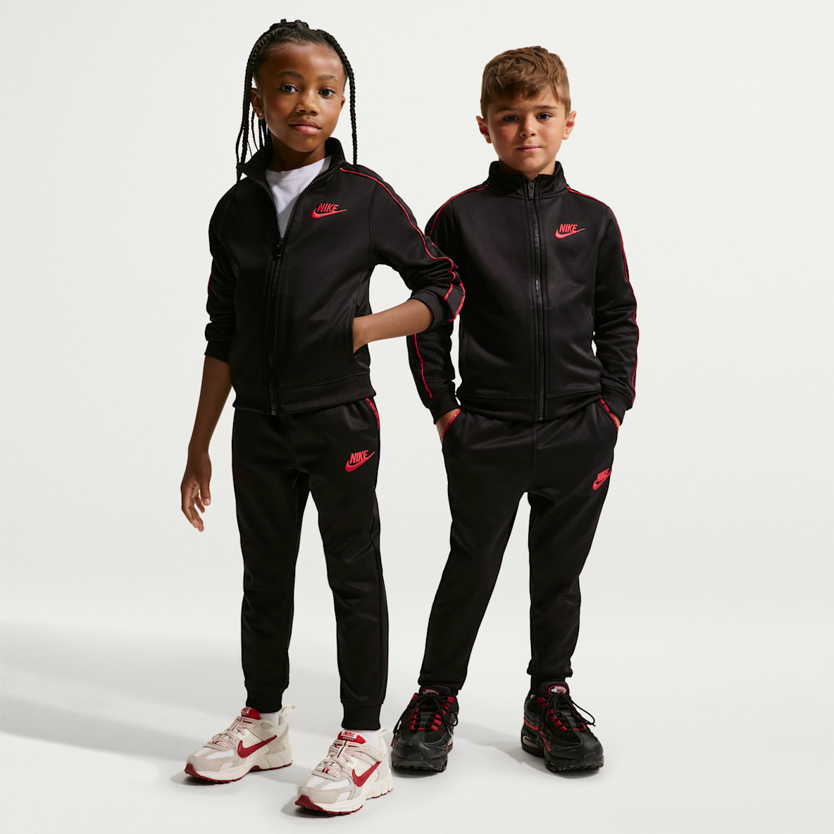 Nike リトルキッズ Dri-FIT ライフスタイル ツーピース フルジップ プロパス パイピング セットアップ