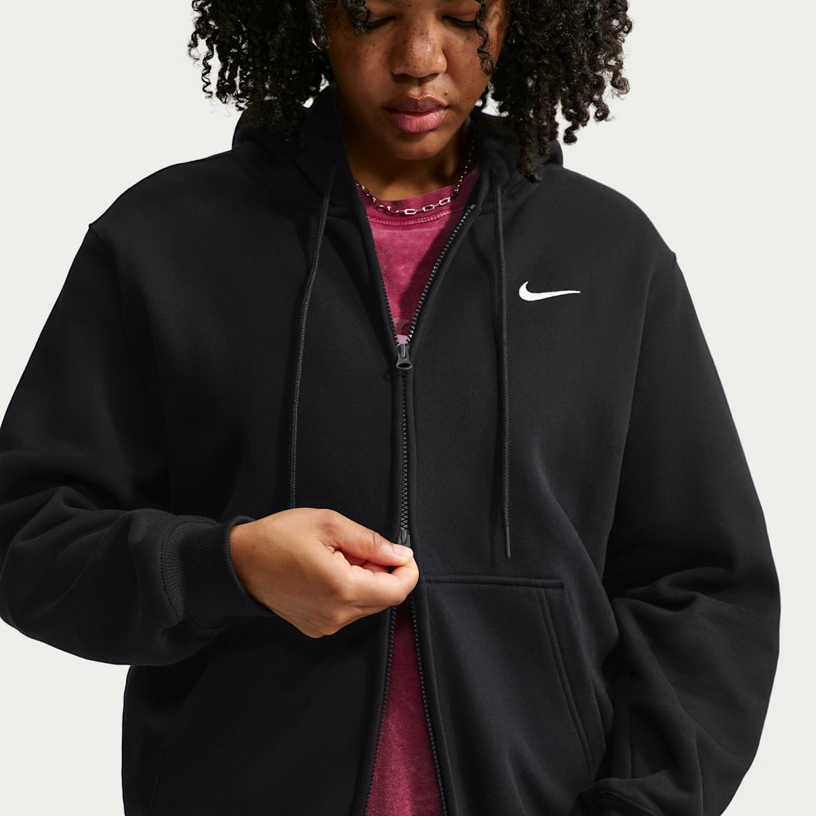 Nike Studio Fleece Medium Weight Women's Full-Zip Hoodie (Plus Size)