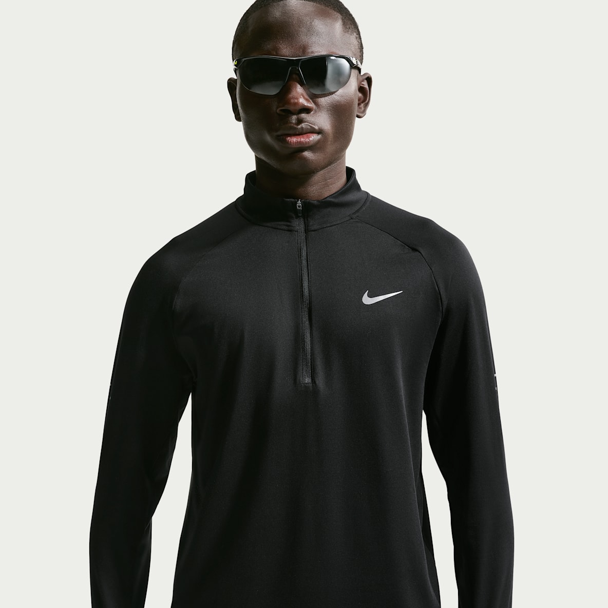 Nike Stride Dri-FIT-løbeoverdel med 1/4 lynlås til mænd