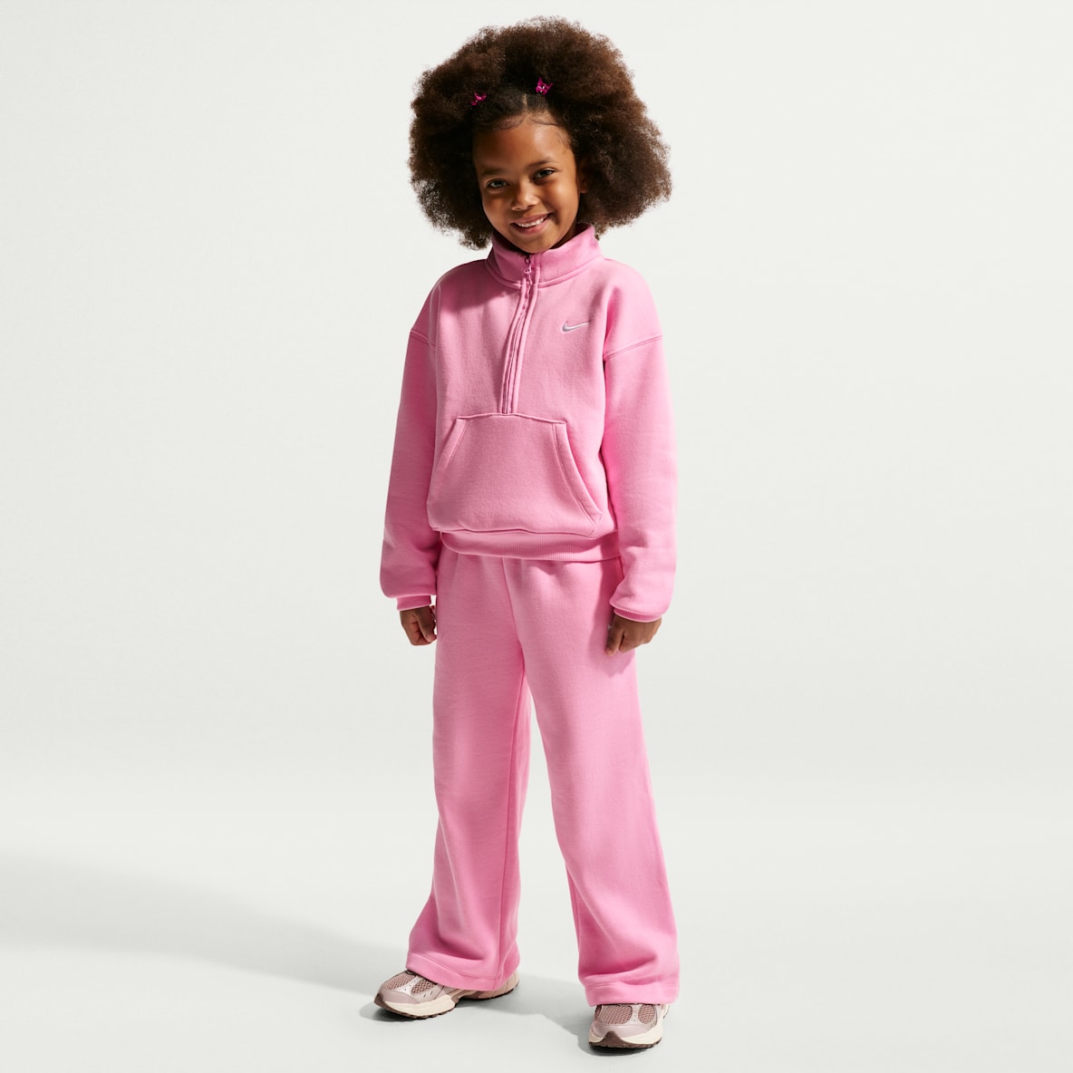 Nike Sportswear Little Kids' Studio Fleece Half-Zip and Pants Set